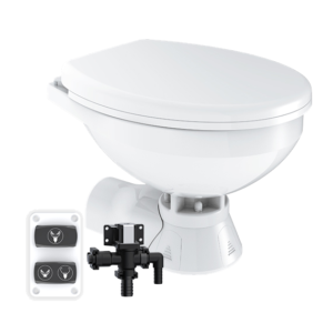 Model -SFMTE2-03-R-24V-SEAFLO Quiet Flush Electric Toilet-Freshwater(Regular)