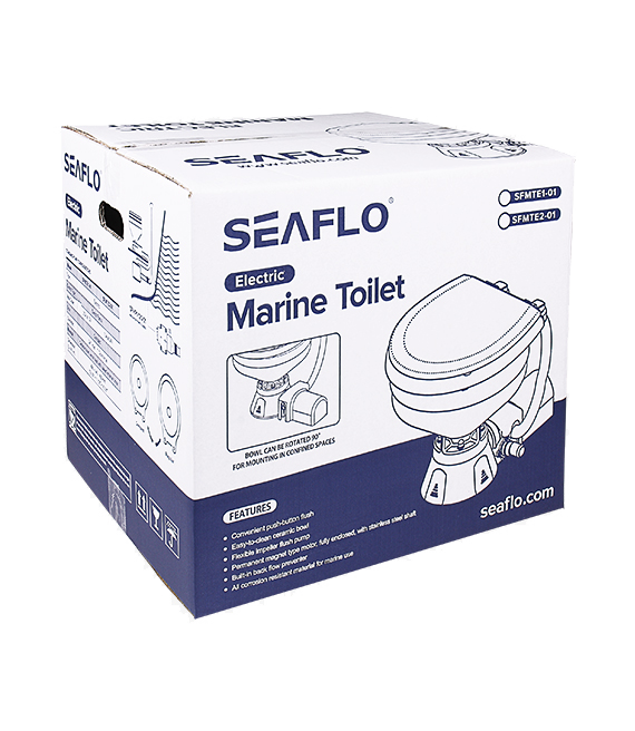 Model -SFMTE1-01-12V-SEAFLO ELECTRIC MARINE TOILET